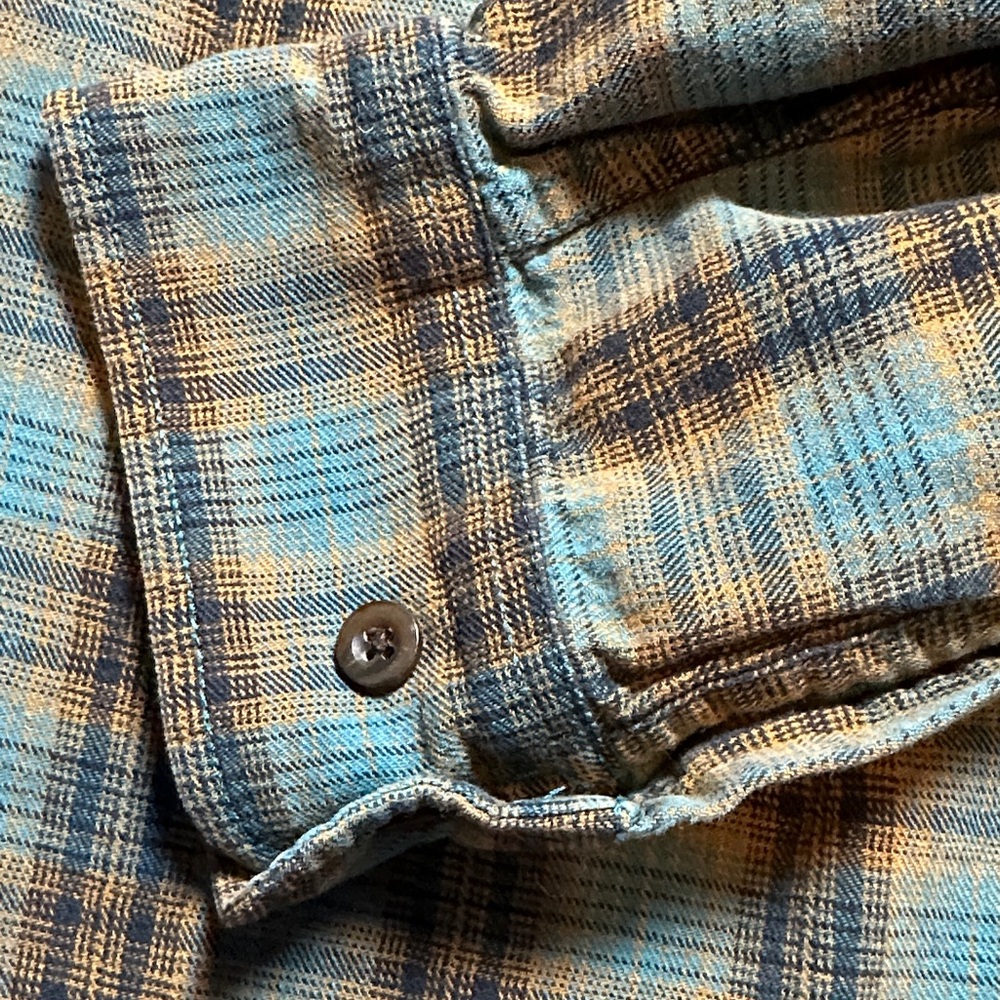 Pendleton Teal/Ocre Burnside Button-Up Flannel Sh… - image 5